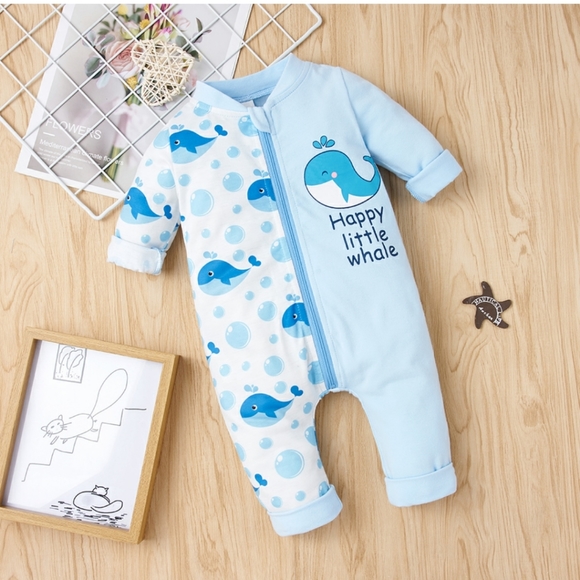 NTW Baby Whale Jumpsuit - Picture 1 of 4